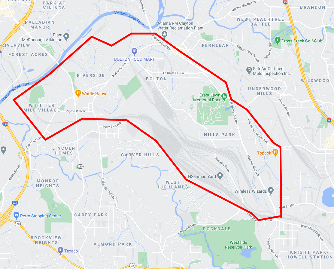 Map of the Upper Westside